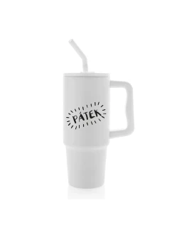 PÁTEK - bílý cestovní termohrnek 900 ml