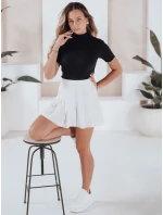 Dámský žebrovaný svetr s krátkým rukávem black Dstreet model 21991054 - FashionStreet