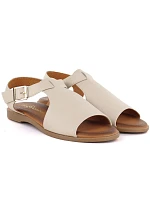 Dámske béžové kožené sandále Cambell 19391