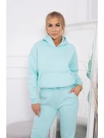 Teplá súprava s mikinou viazanou na spodnú časť mäty Teplá súprava s mikinou viazanou na spodnú časť mäty