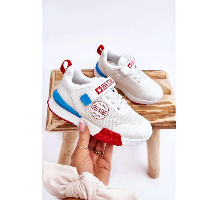 Niskie Dziecięce Buty Sportowe Memory Foam System Big Star LL374213 Białe