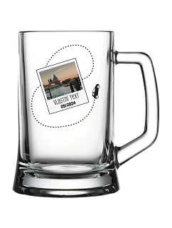 Personalizovaný pohár na pivo s fotografiou a cestovateľským motívom