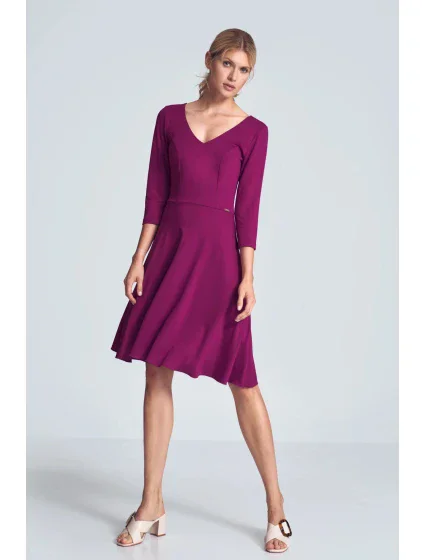 Dámske šaty M709 fuchsiové - Figl Dámske šaty M709 fuchsiové - Figl