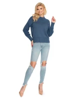 Dámský svetr model 20776228 Jeans modrá - PeeKaBoo