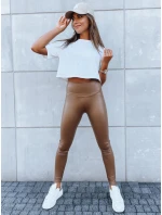 Dámské voskované legíny camel Dstreet model 21970787 - FashionStreet