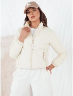 Dámska prešívaná prechodná bunda SALECA ecru FashionStreet TY4252