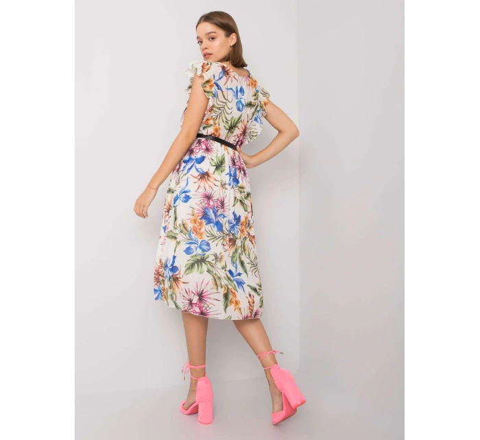 Šaty DHJ SK 13198.27 biele a zelené