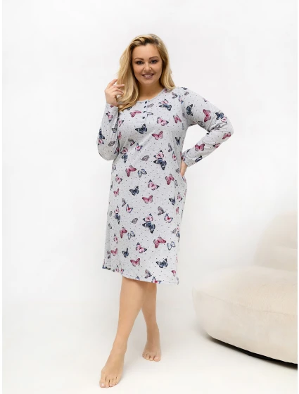 DU KN nočná košeľa FP 601.85 sivá