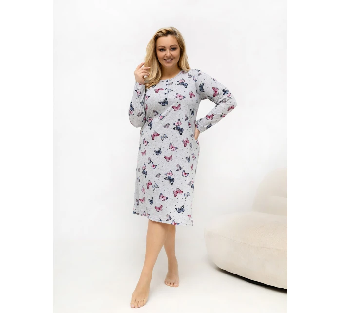 DU KN nočná košeľa FP 601.85 sivá