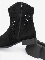 Vynikajúce dámske členkové topánky čierne bez podpätku Vynikajúce dámske členkové topánky čierne bez podpätku