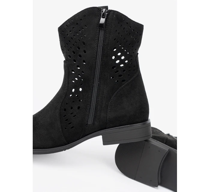 Vynikajúce dámske členkové topánky čierne bez podpätku Vynikajúce dámske členkové topánky čierne bez podpätku