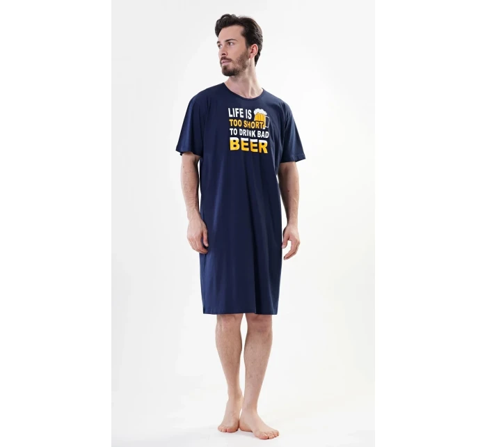 Pánska nočná košeľa s krátkym rukávom Life is beer