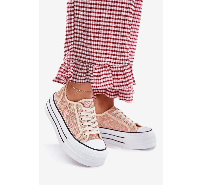 Nízké Dámské Tenisky Na Platformě Růžové model 21701273 - Boto