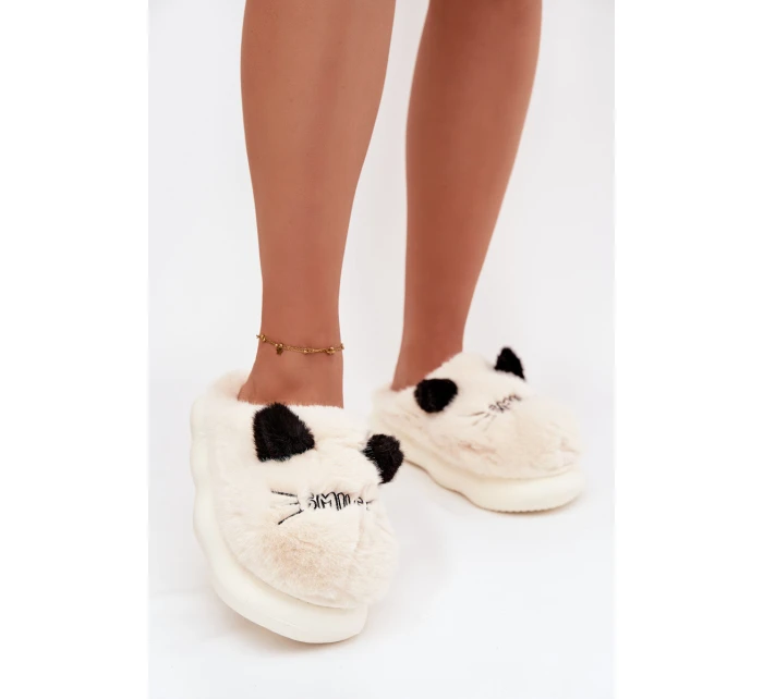 Kožešinové dámské pantofle Smile béžové model 21772466 - Boto Kožešinové dámské pantofle Smile béžové model 21772466 - Boto