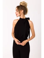 M746 Kombinéza so zaväzovaním za krkom - čierna M746 Kombinéza so zaväzovaním za krkom - čierna