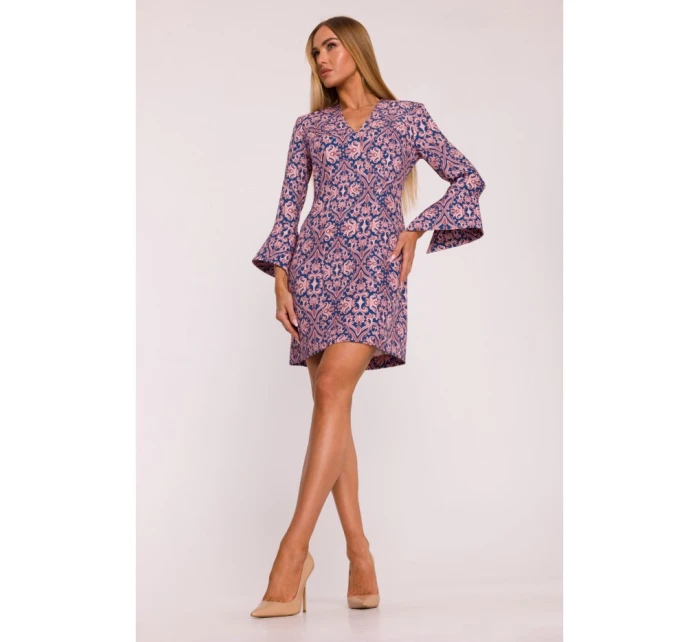 model 21296058 Šaty s potiskem a širokými manžetami model 3 - Moe