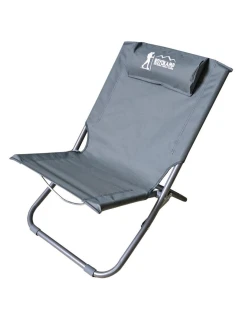 PLÁŽOVÉ SKLADACIE KRESLO ŠEDÉ