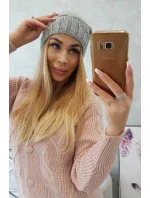 Fleecová čiapka Carolina K243 sivá