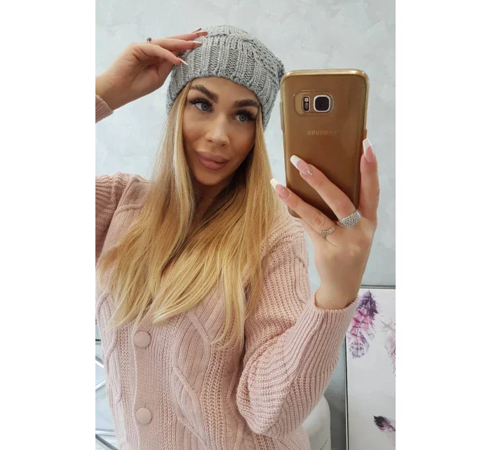 Fleecová čiapka Carolina K243 sivá