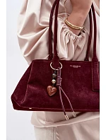 Eko semišová kabelka s přívěskem model 22111618 - Flora&Co