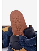 Dětská barefoot obuv z semišové kůže FRODDO G2110157 Tmavě modrá