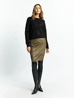 Dámska sukňa Wild 1150-009 fľaškovo zelená - Monnari