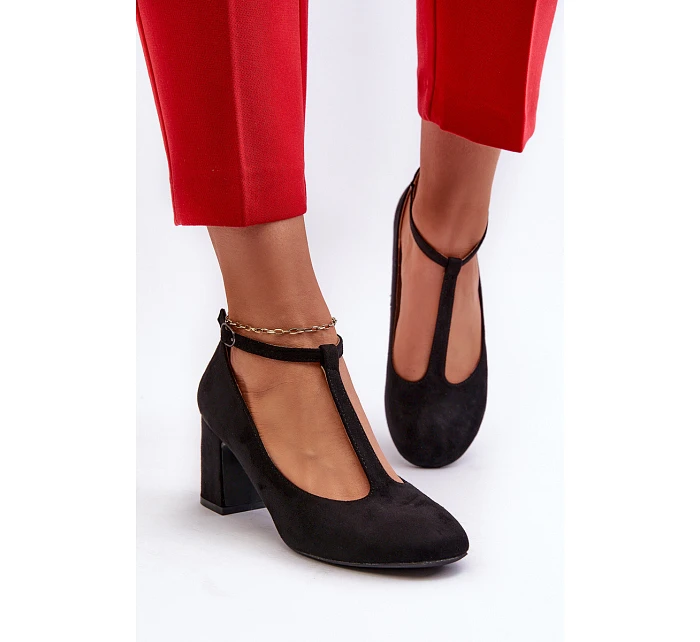 Semišové lodičky 834284 black Raniyah - Mascara