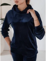 Dámsky tmavomodrý velúrový set SO COMFY FashionStreet AY0884