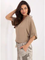 Bluzka TW BZ BI model 21191022 beżowy - FPrice Bluzka TW BZ BI model 21191022 beżowy - FPrice