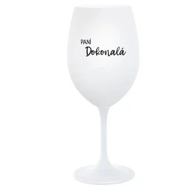 PANÍ DOKONALÁ - bílá  sklenice na víno 350 ml