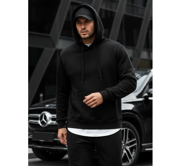 Pánská mikina s kapucí černá model 21961942 - FashionStreet Pánská mikina s kapucí černá model 21961942 - FashionStreet
