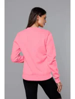Svetloružová dámska tepláková mikina so sťahovacími lemami (W01-20)