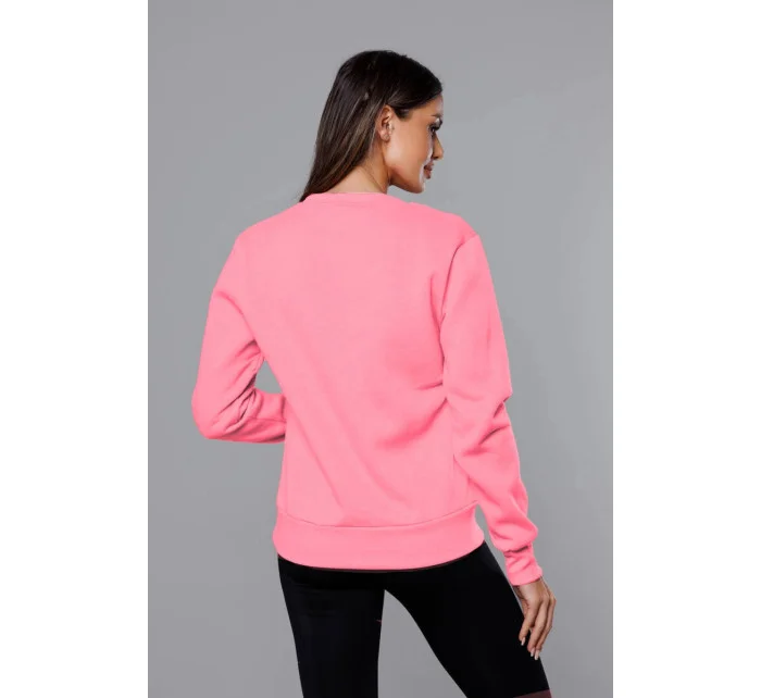 Svetloružová dámska tepláková mikina so sťahovacími lemami (W01-20)
