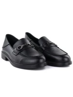 Dámske kožené mokasíny čierne Vinceza 18117