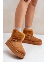 Sněhule na platformě s kožíškem Big Star model 21677558 Camel - Big Star Shoes Sněhule na platformě s kožíškem Big Star model 21677558 Camel - Big Star Shoes