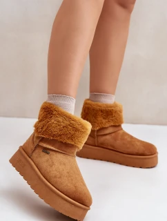 Sněhule na platformě s kožíškem Big Star model 21677558 Camel - Big Star Shoes