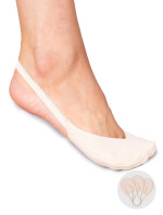 Yoclub Dámske ponožky s otvorenou špičkou, 3 balenia, béžová