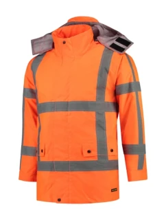 Pracovná bunda RWS Parka unisex fluorescenčná oranžová