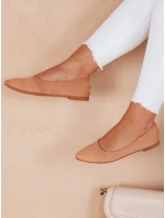 Dámské semišové baleríny s podpatkem khaki Dstreet model 21984754 - FashionStreet