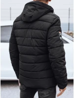 Pánská prošívaná zimní bunda s kapucí černá Dstreet model 21991462 - FashionStreet