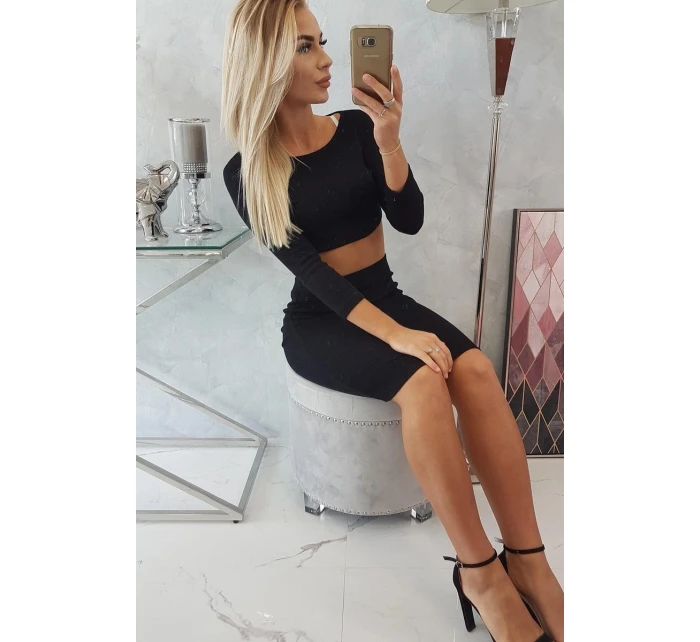 Súprava blúzky so sukňou čierna Súprava blúzky so sukňou čierna