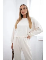 Viskózový set Amour tepláky + nohavice svetlá béžová Viskózový set Amour tepláky + nohavice svetlá béžová