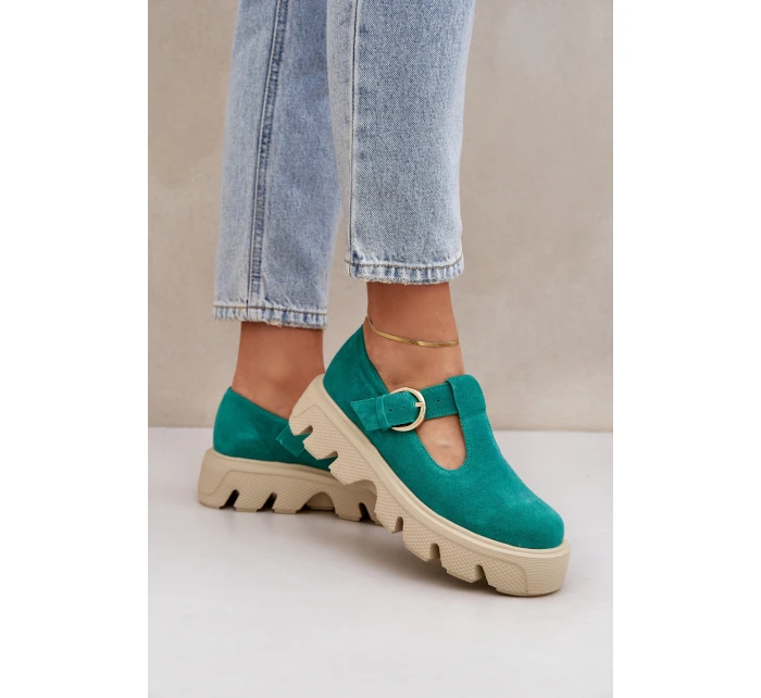 Semišové Polobotky S  Zelené model 21683963 - Zazoo