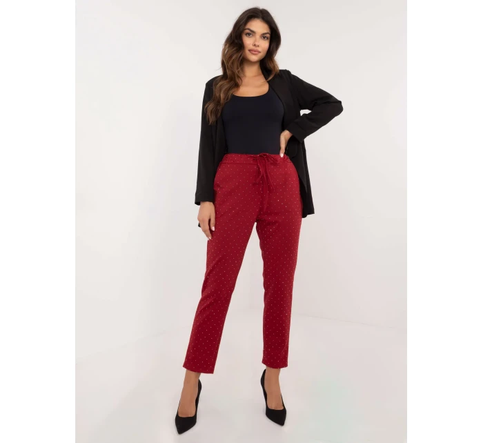 DHJ SP A7690.01P bordové nohavice