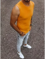 Pánské tričko bez rukávů s potiskem oranžové Dstreet model 21965023 - FashionStreet
