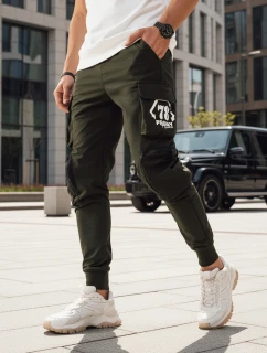 Pánske bojové nohavice zelené FashionStreet UX4165