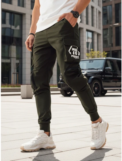 Pánske bojové nohavice zelené FashionStreet UX4165