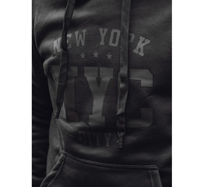 Pánska zateplená mikina s kapucňou čierna FashionStreet BX5934