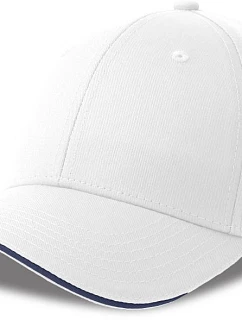 Sport 6 panelová sandwich kšiltovka white/navy model 22450491 - Atlantis Headwear