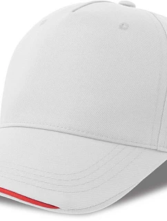 Atlantis Headwear Recy Five Italia 5-panelová čiapka 33.0281 biela